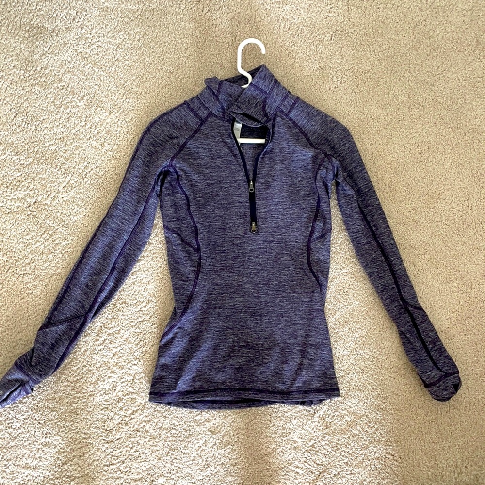 Lululemon size 4 half zip purple/gray